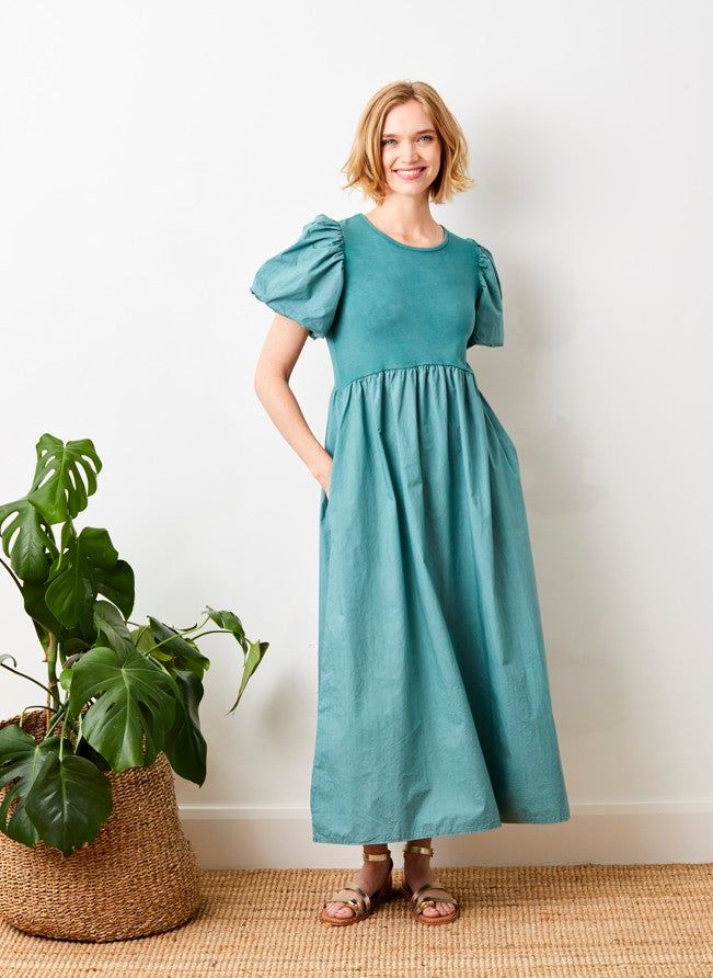 Galeena Dress With Puff Sleeves