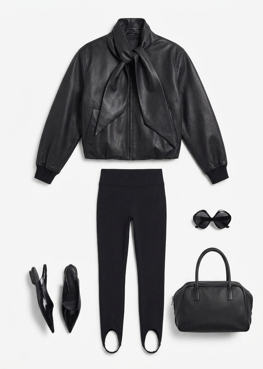 Twilla Stirrup Leggings - Black