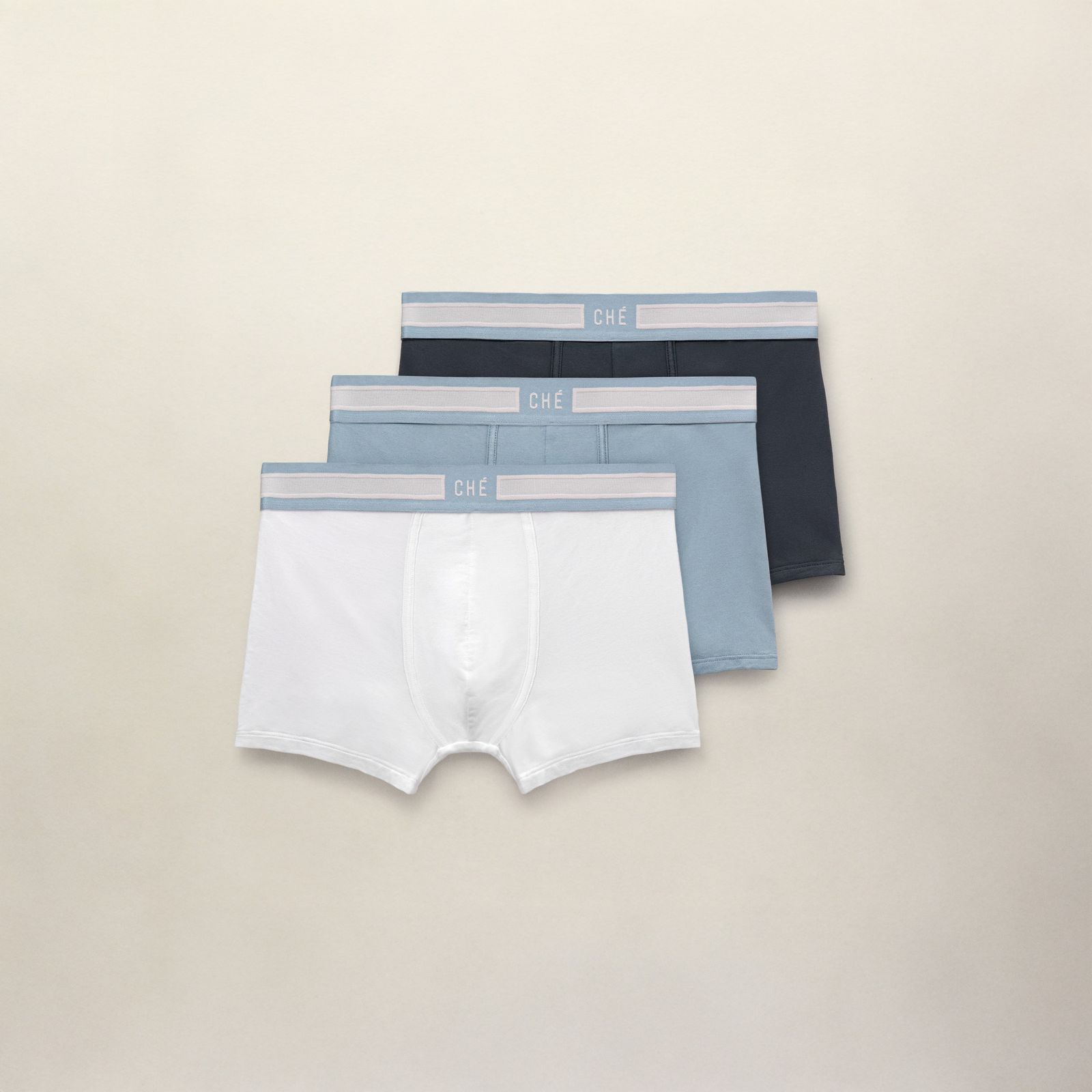 Signature Boxer Trunks 3 Pack - Mixed Midnight Navy/ Powder Blue/ White
