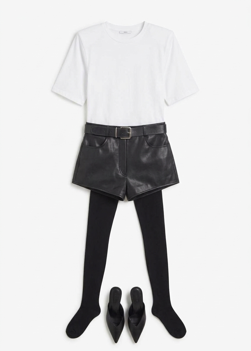 Carrington Padded Shoulder Tee - White