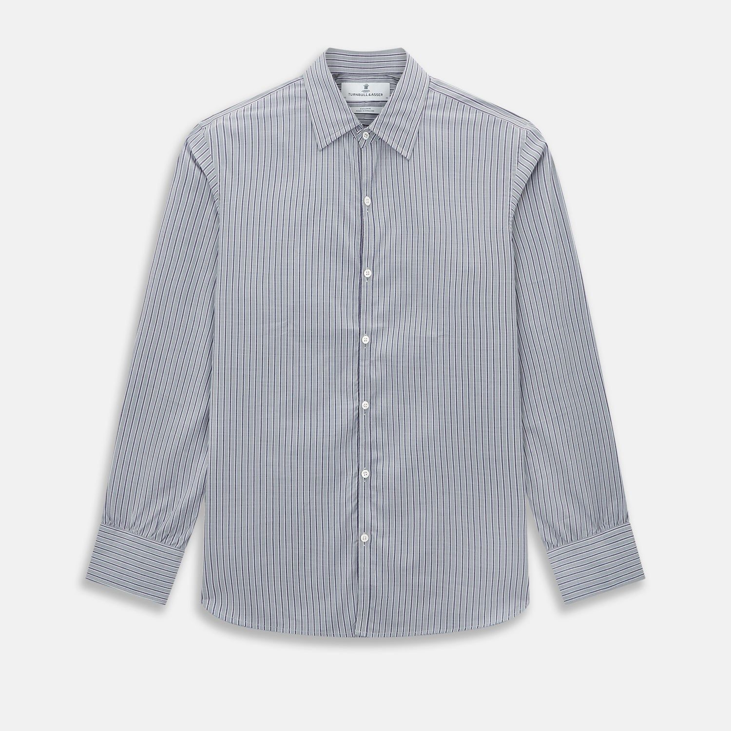 Grey Ticking Stripe Westminster Shirt