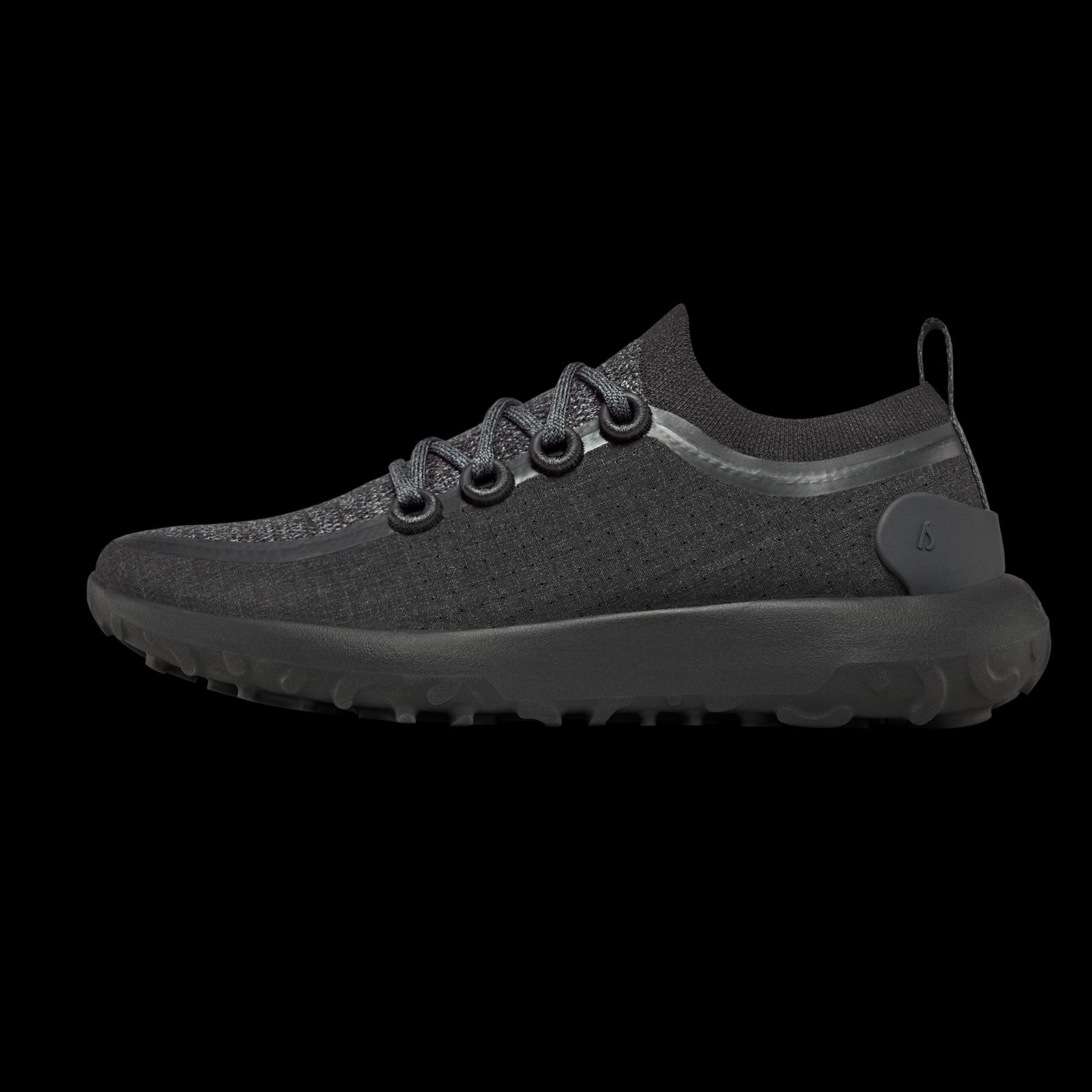Women's Trail Runner - Natural Black (Black Sole)