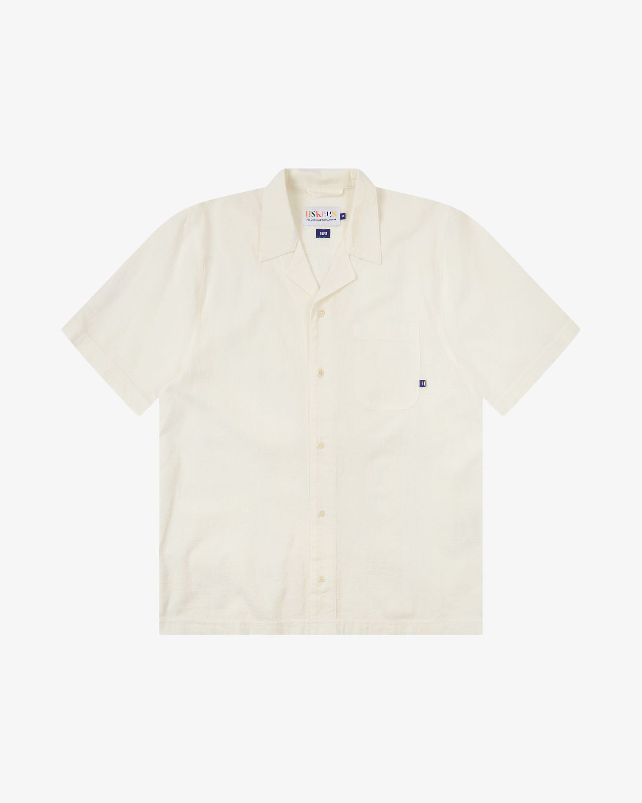6004 Cuban linen shirt - ecru