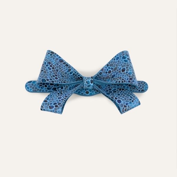 Bijoux Bow Mini | Blue Mosaic with Gold hardware