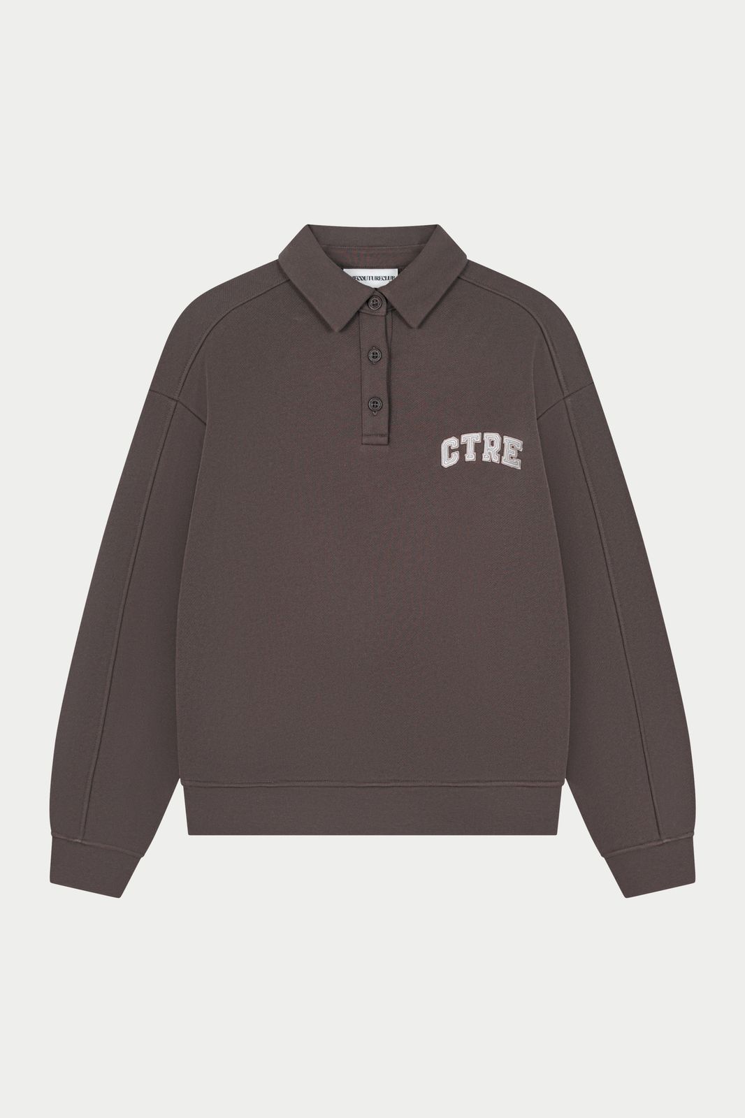 CTRE BUTTON THROUGH POLO - BROWN