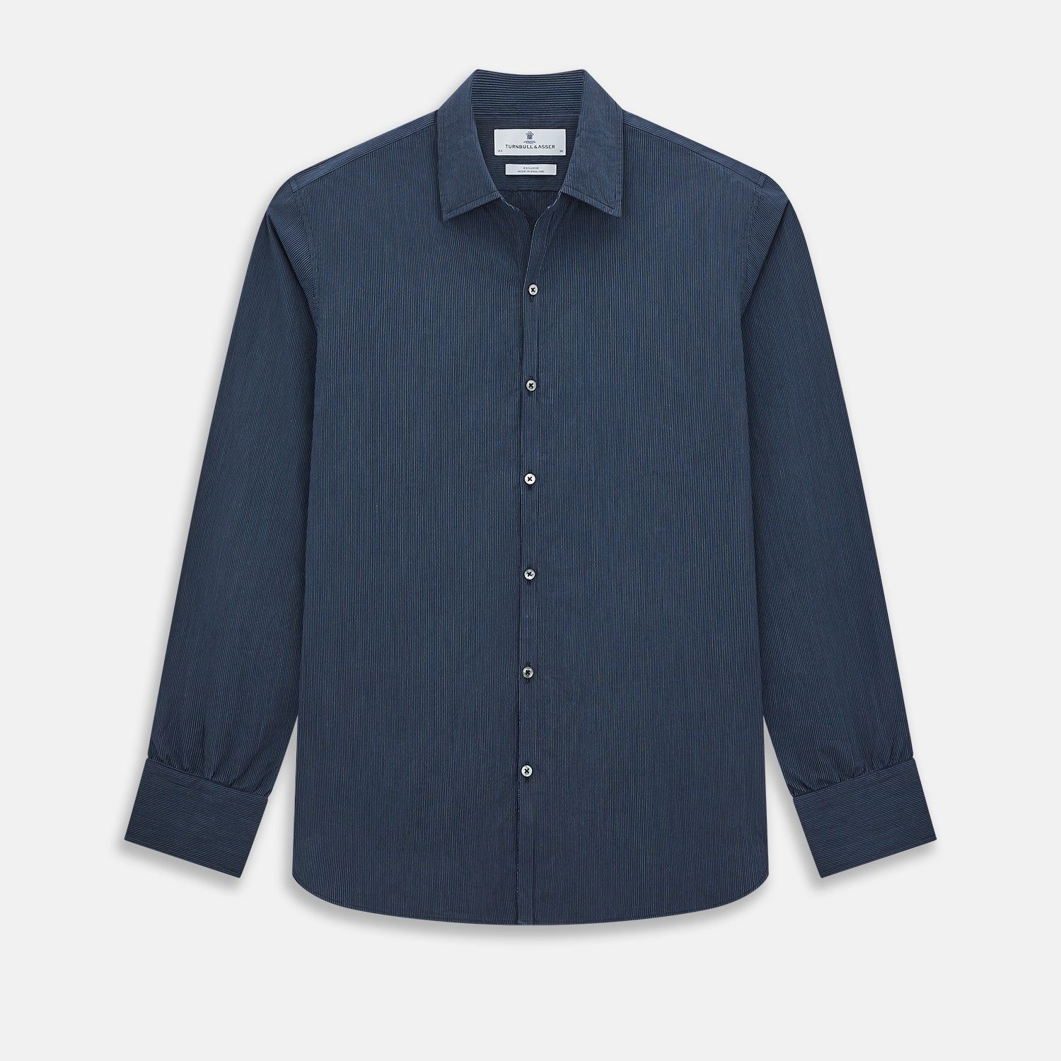 Navy and White Pinstripe Windsor Shirt