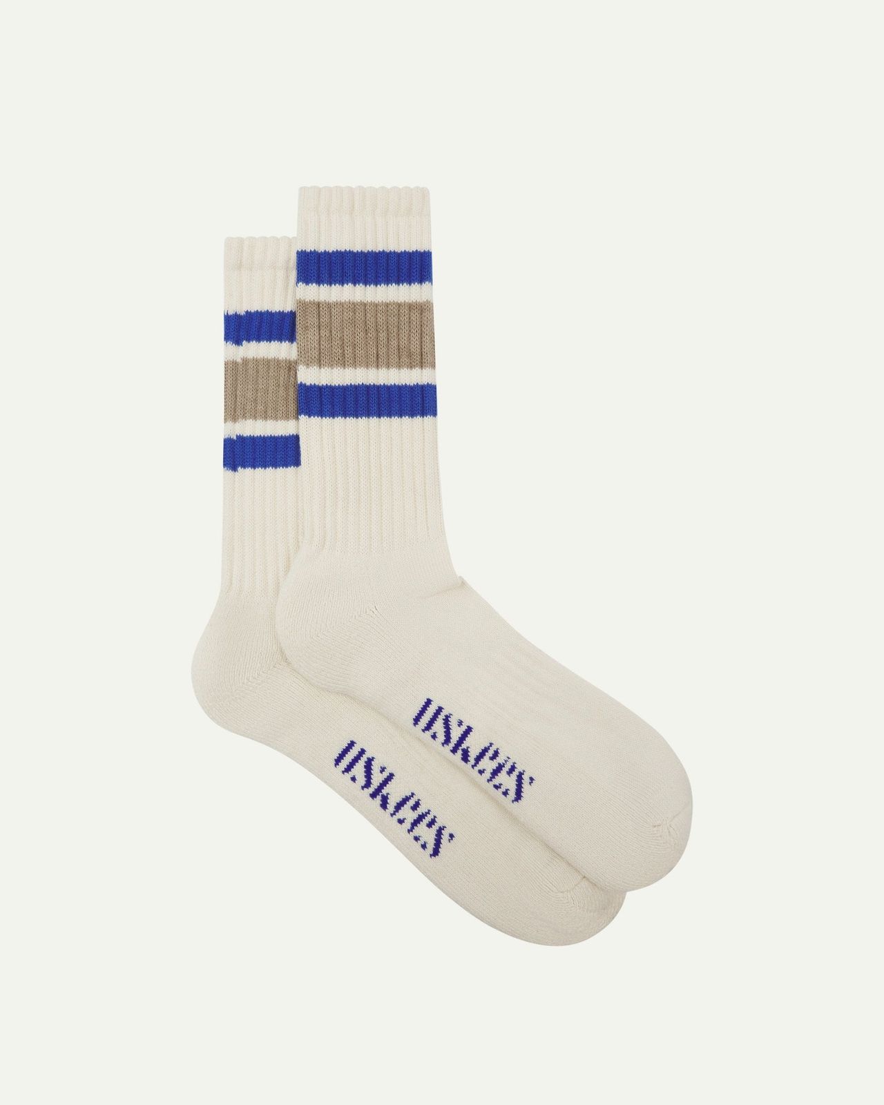 4011 College Stripe Socks in khaki