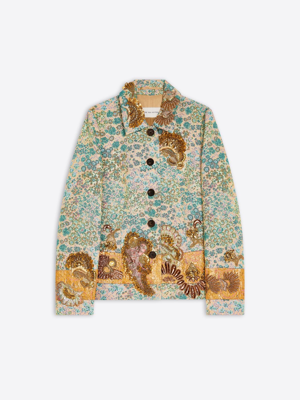 Embroidered floral blazer