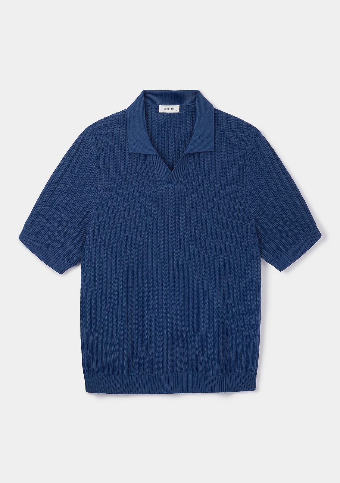 Cobalt Blue Textured Rib Resort Polo