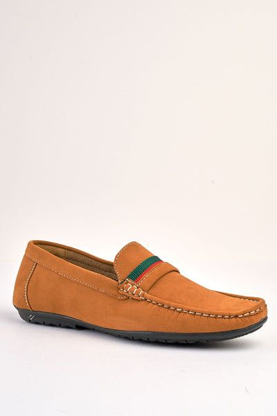 Azzurro Tan Suede Loafers