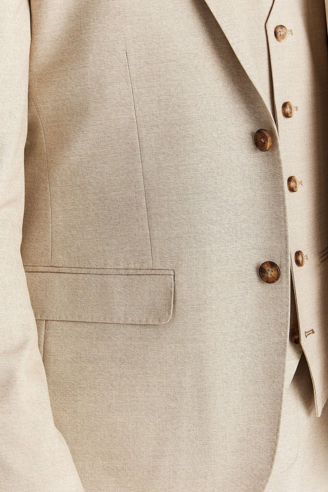 Belmont Beige Men's Three Piece Suit