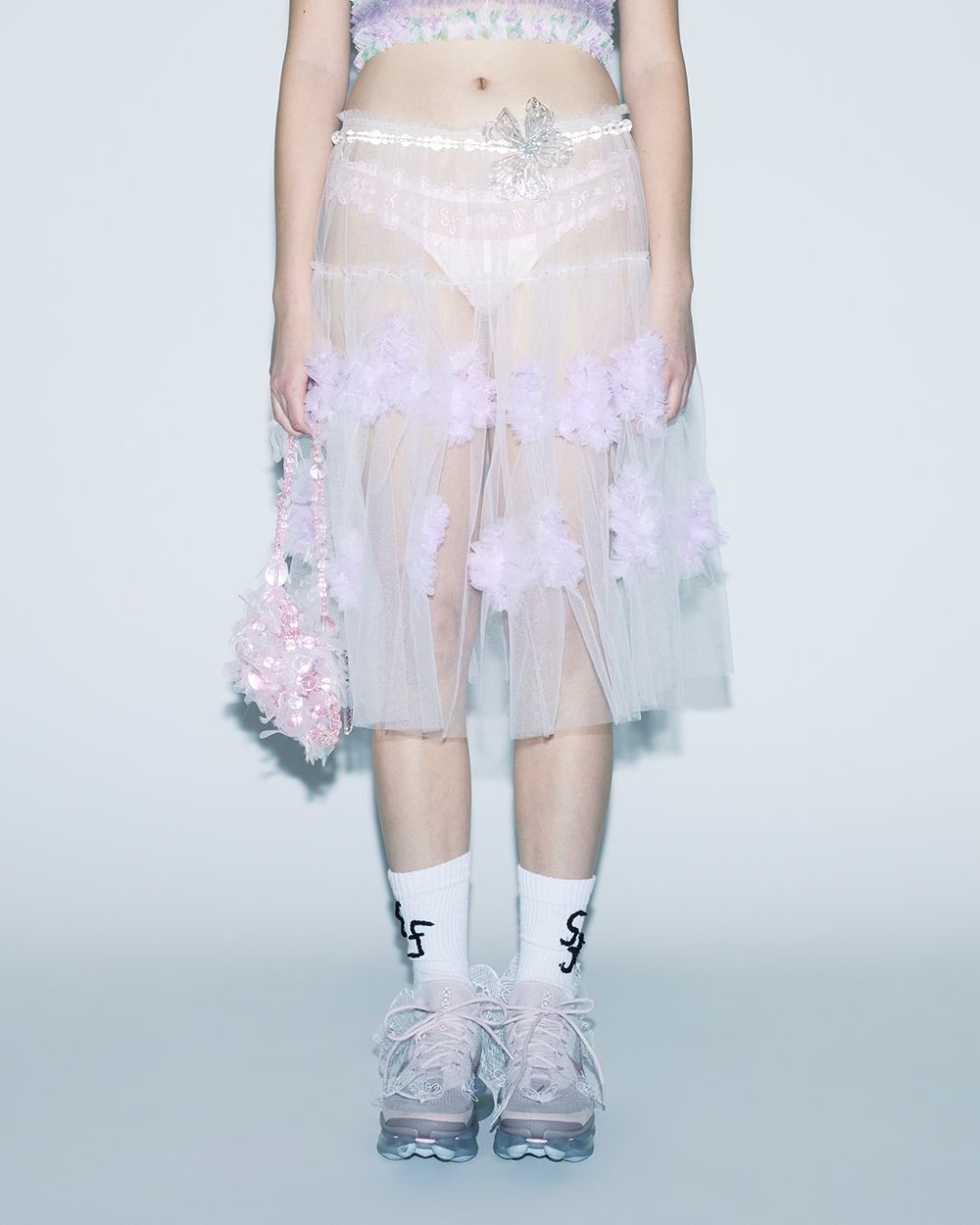 SMOCKED FLOWERS SKIRT