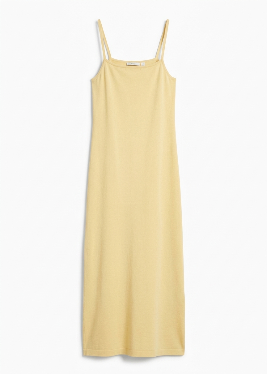 Keira Knit Midi Dress - Yellow