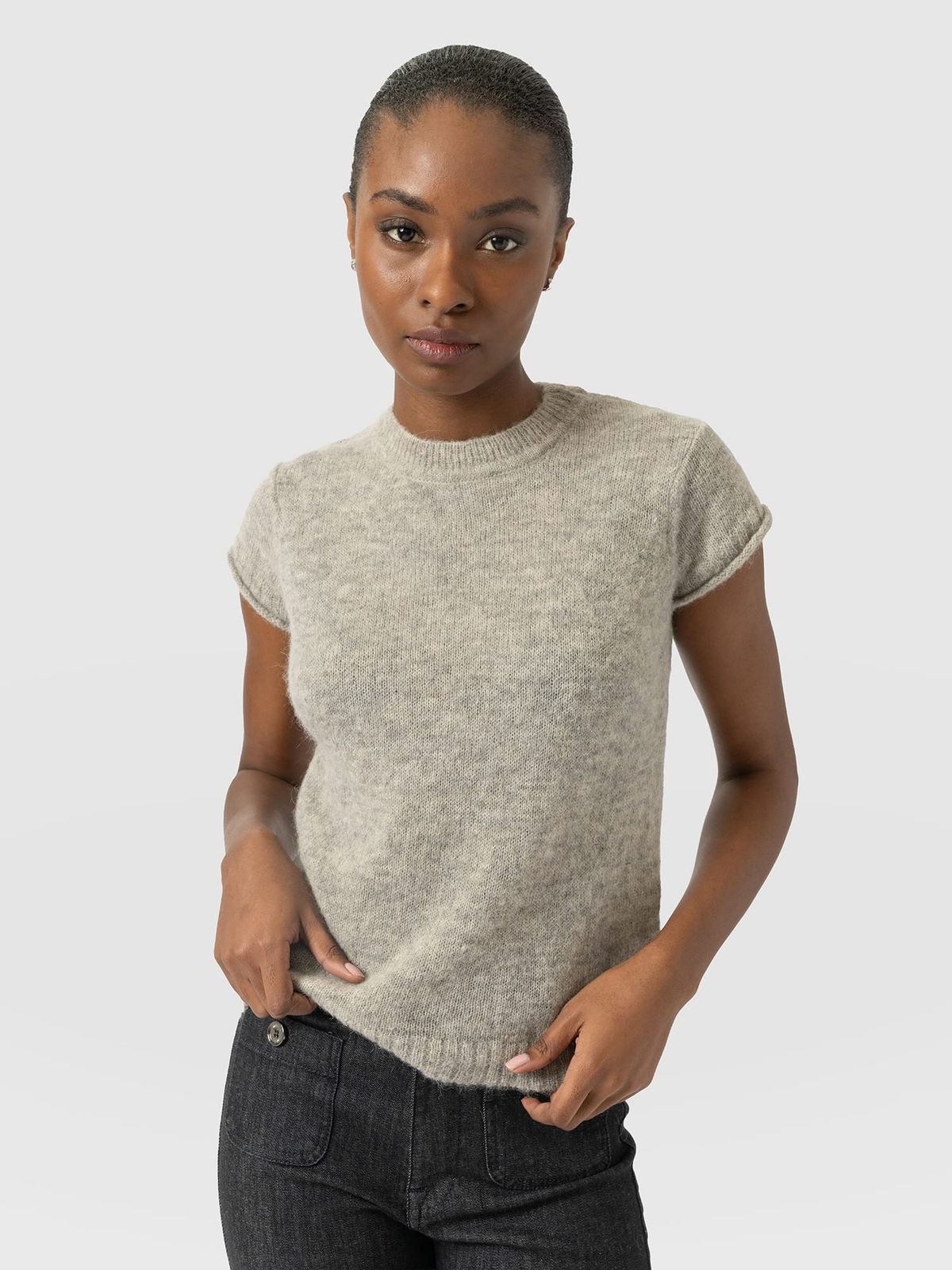 Ariella Baby Tee - Grey