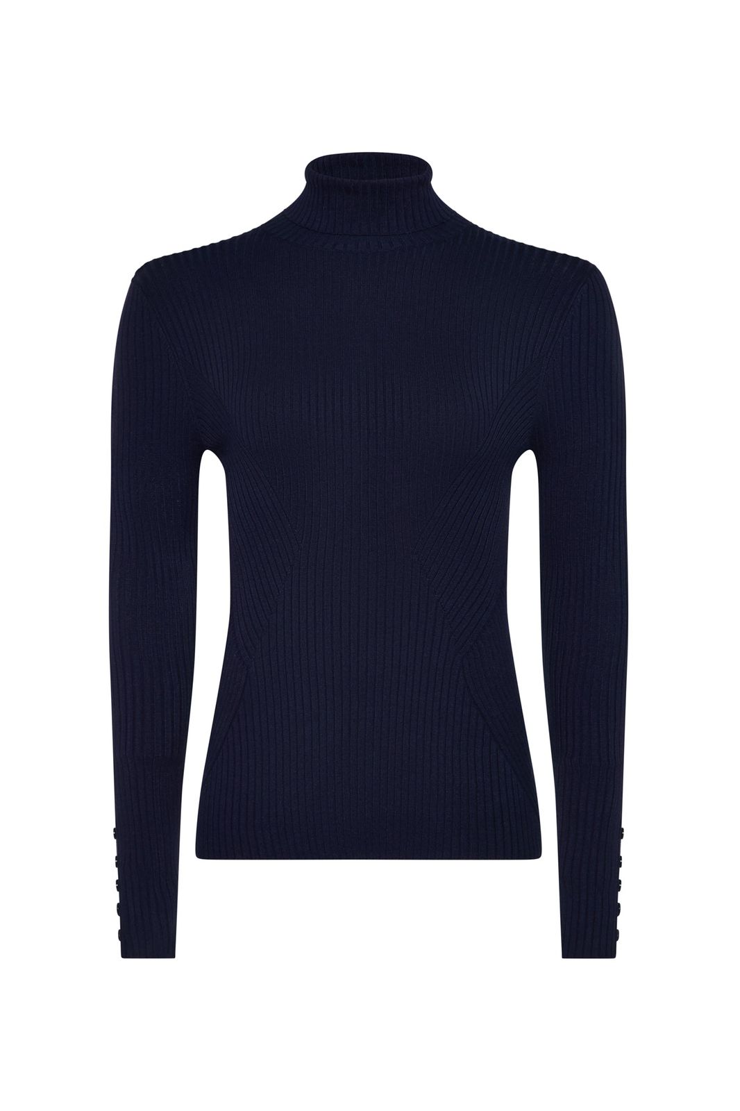 Bella Navy Roll Neck Sweater