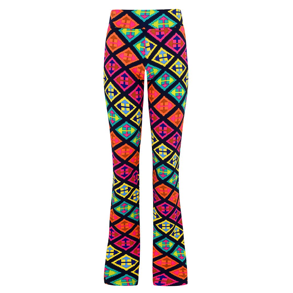 Diamonds Narrow Stretch Flare Trousers