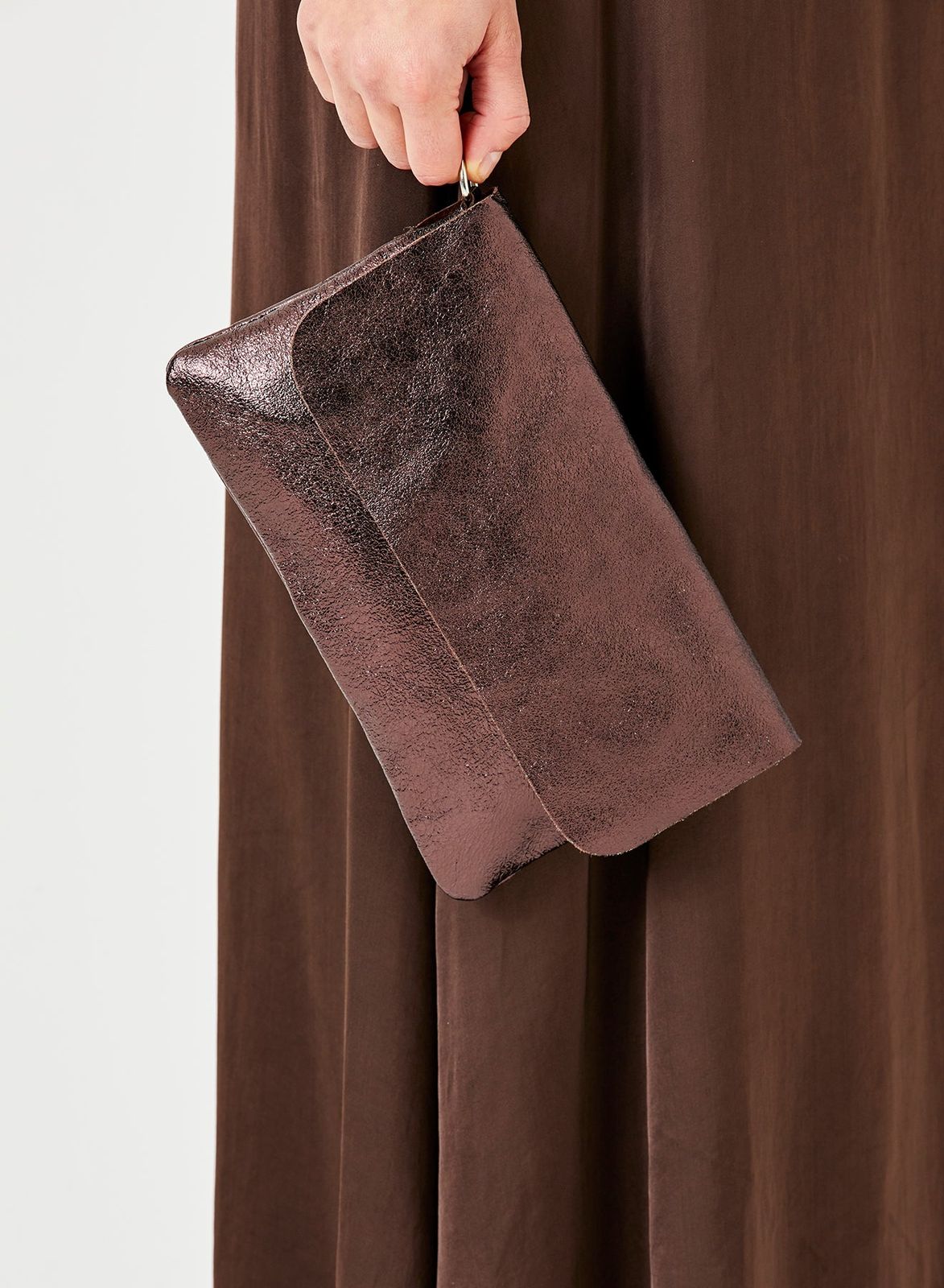 Milano Sparkly Leather Bag With Fold Over Styling