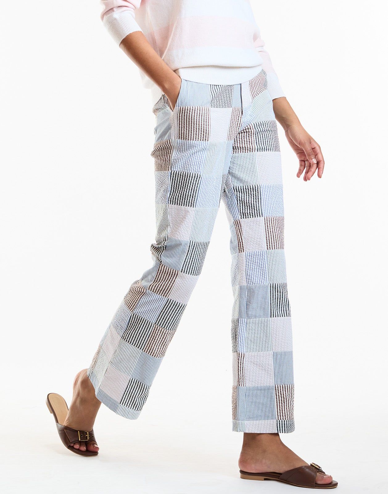 Millie Madras Cropped Trousers