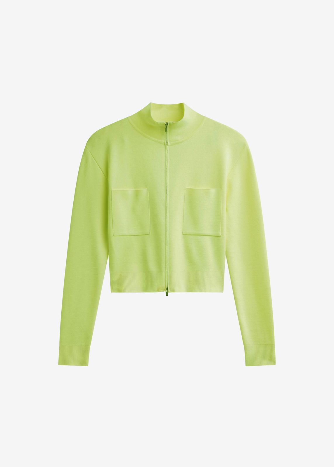 Juilly Knit Zip Cardigan - Lime