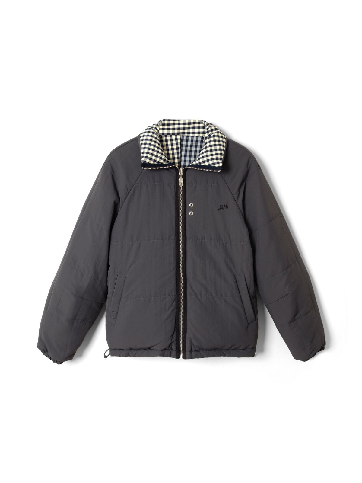 Reversible Opal Puffer- Mix Gingham