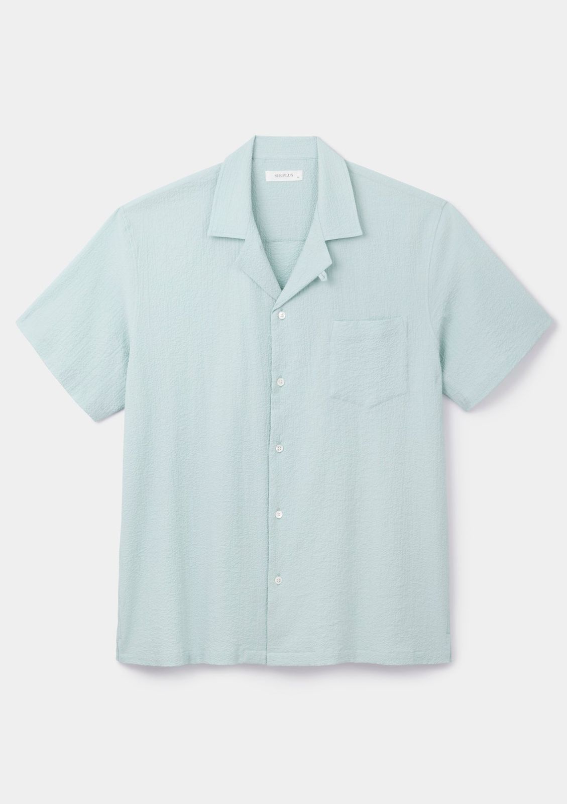 Mint Seersucker Cuban Shirt