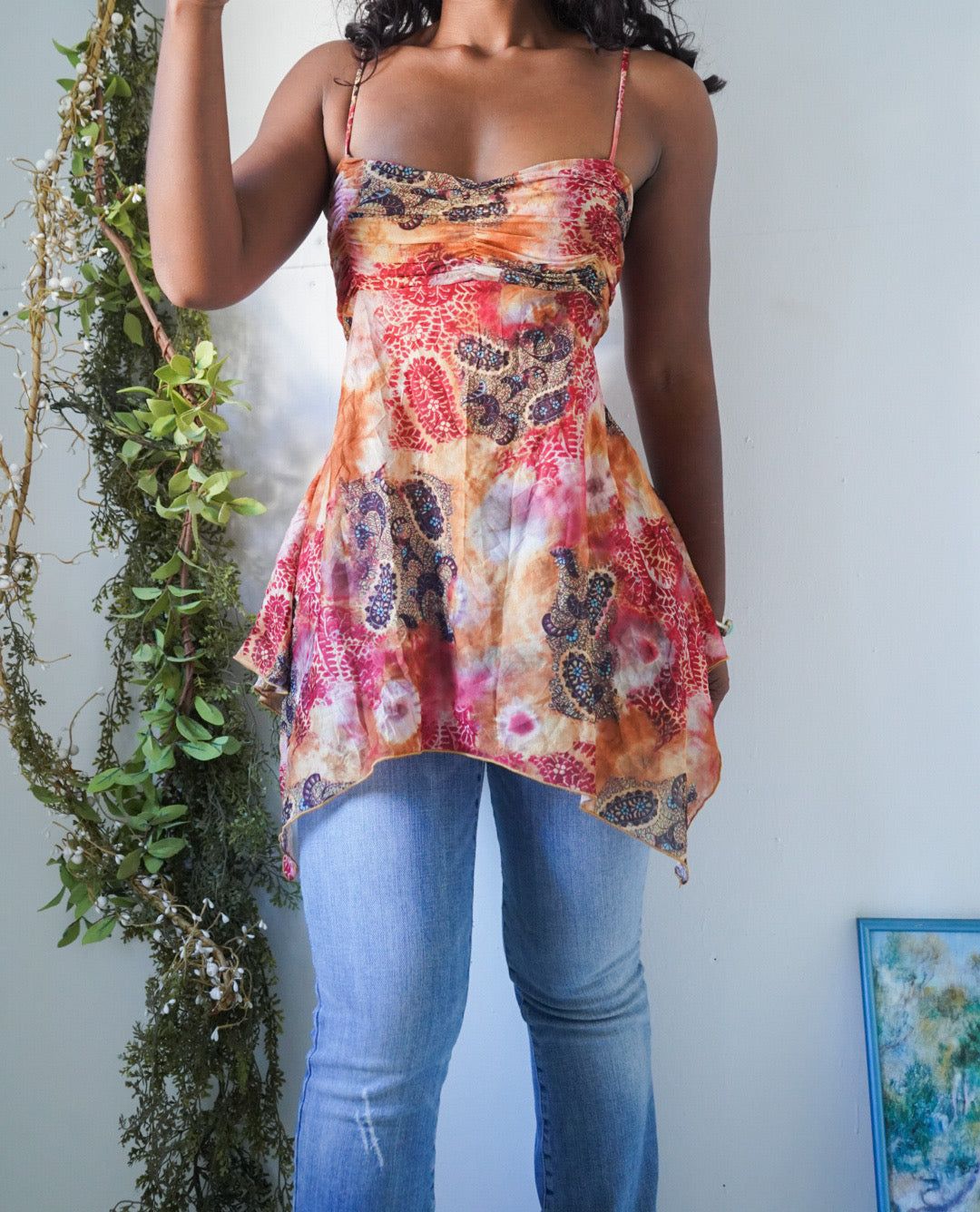 Y2K Paisley Boho Fairy Top