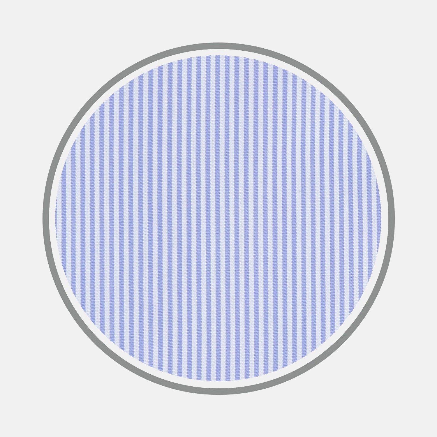 Blue Fine Bengal Stripe Sea Island Quality Cotton Fabric