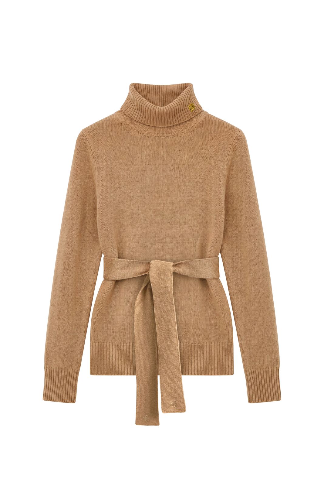 Apperley Roll Neck Knit (camel Marl)