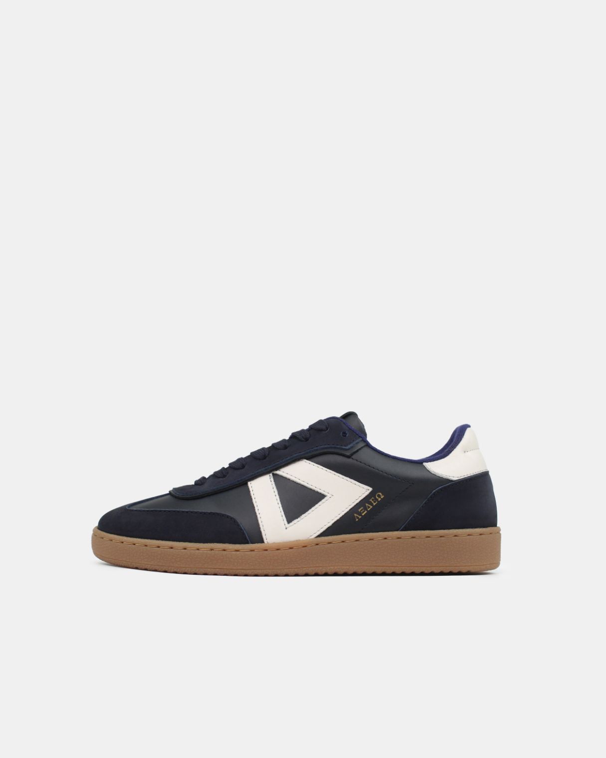 Hera Low Top Trainers - Midnight Blue Nubuck & Stone Leather