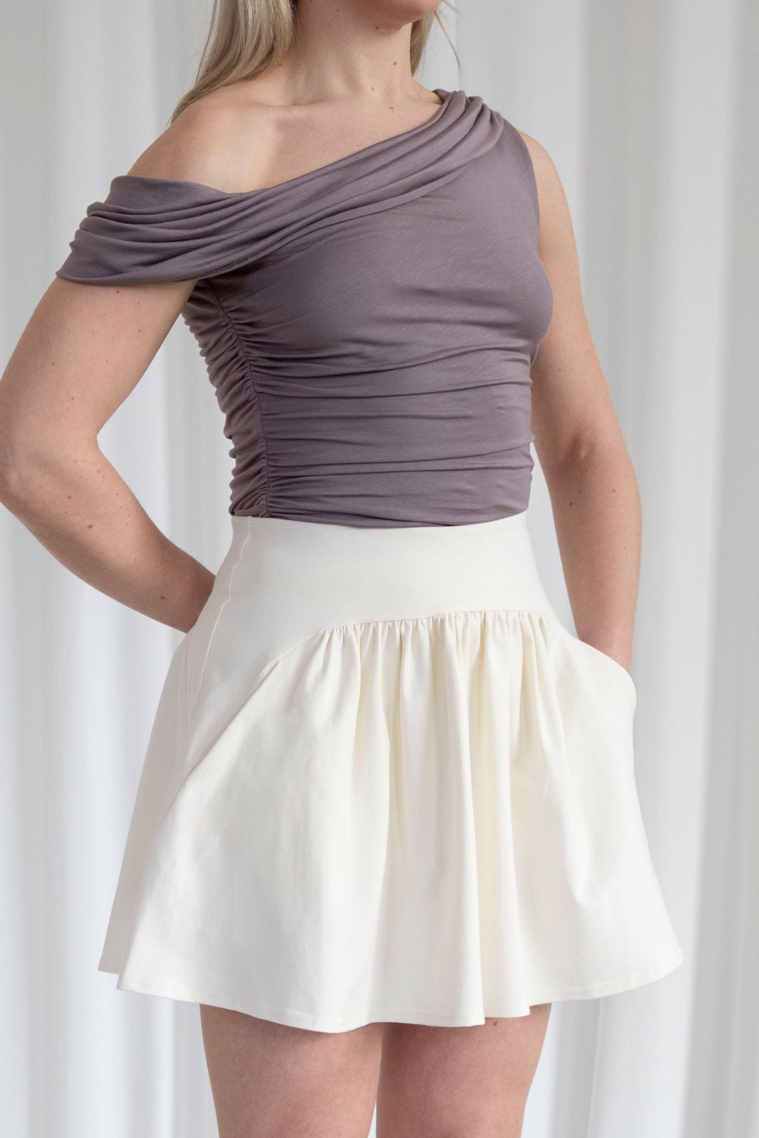 Belle Gathered Mini Skort