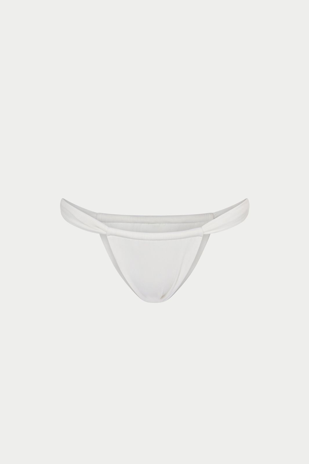 RUCHED BIKINI BOTTOMS - WHITE