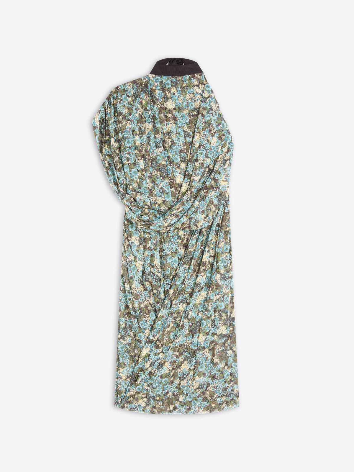 Asymmetrical pleated dress