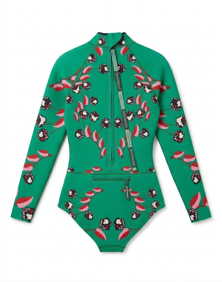 Vine Floral High Cut Wetsuit