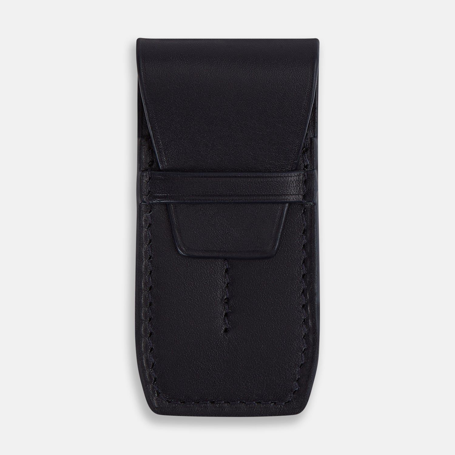 Navy Leather Collar-Stay Holder