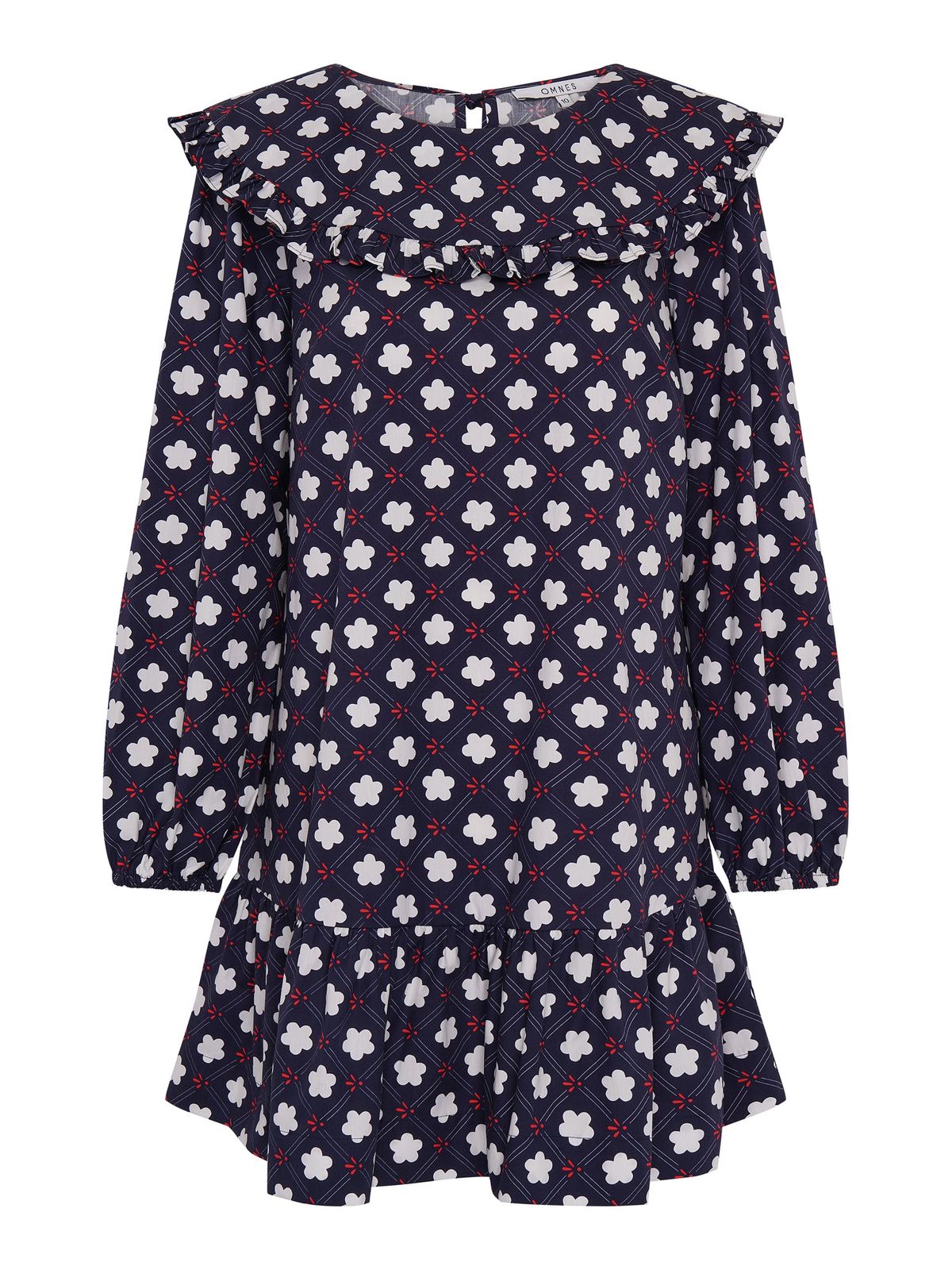 Emili Mini Dress In Navy Print