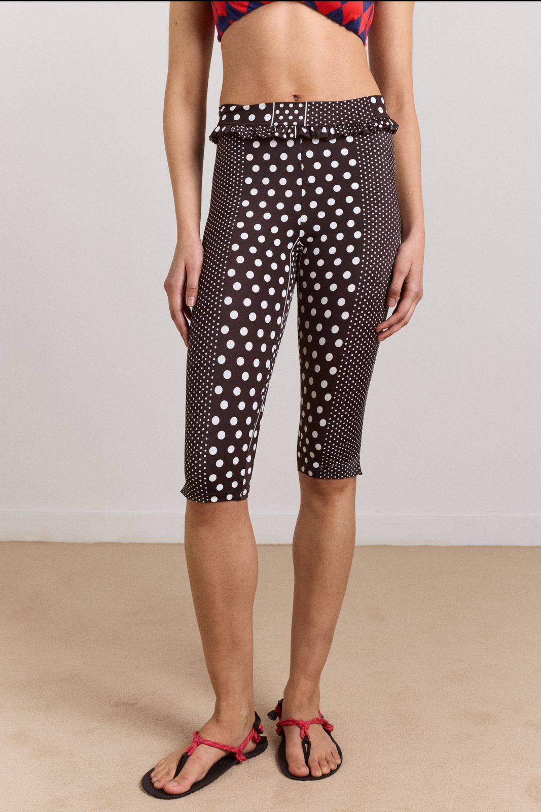 Cove Capri Pant - Spot Stripe Print