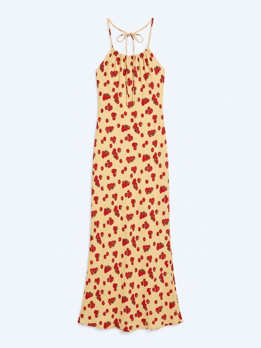 Cecile Dress In Tomato Print