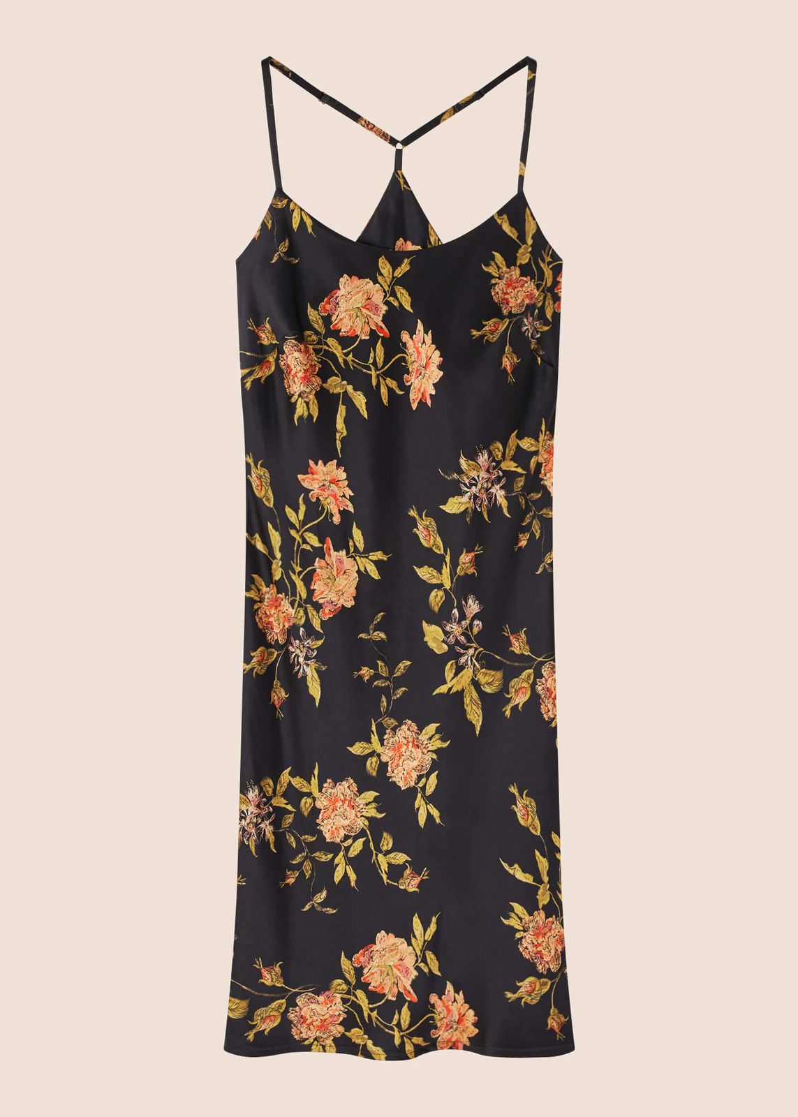 Bella Flora Silk Mini Slip Dress