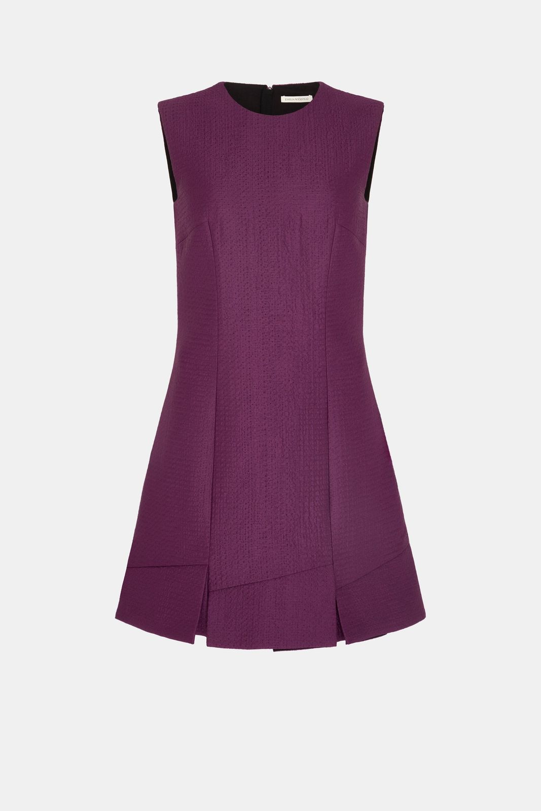 Petronella Dress In Plum Needle Punch Satin