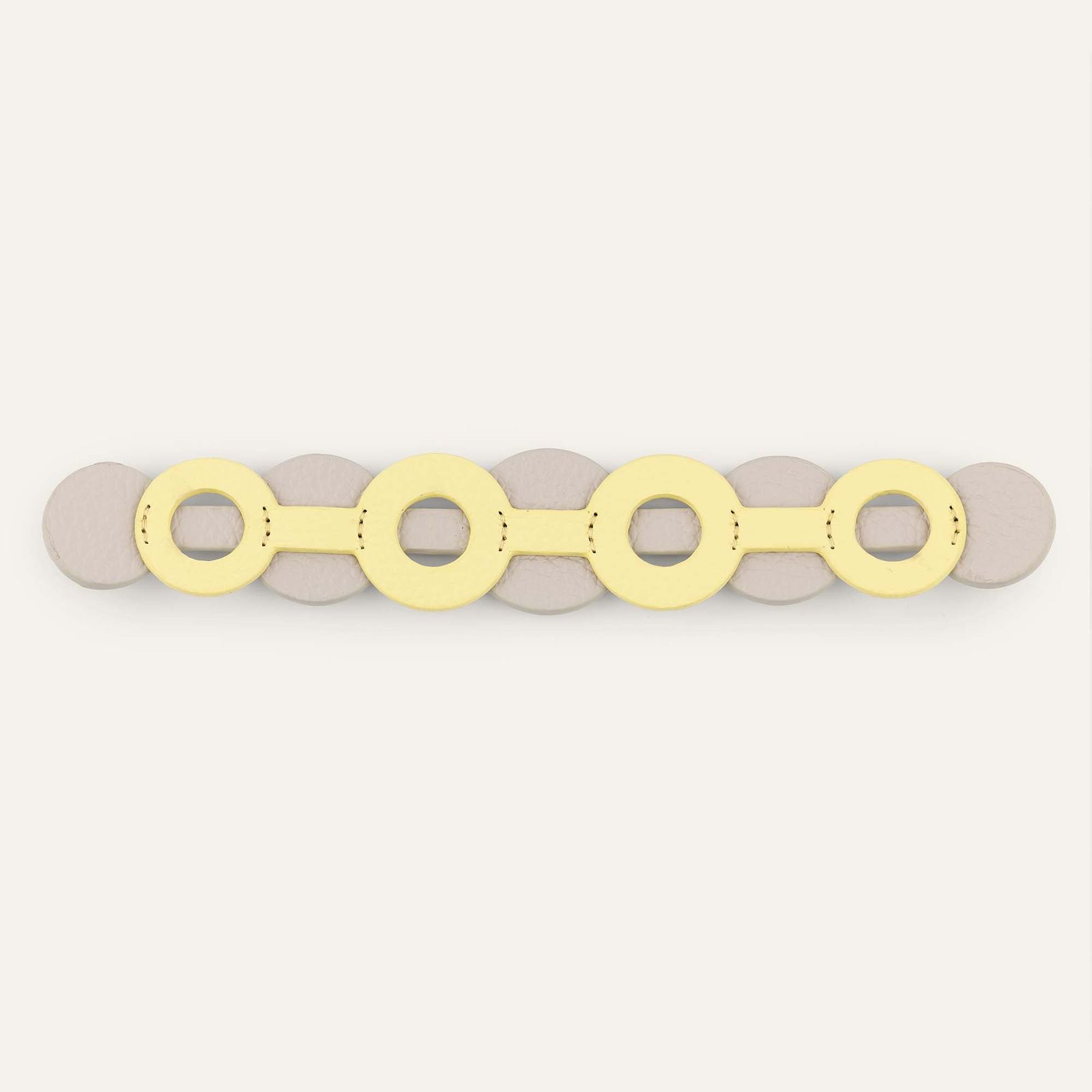 Deco Duo Classic | Lemon Cream with Silver hardware