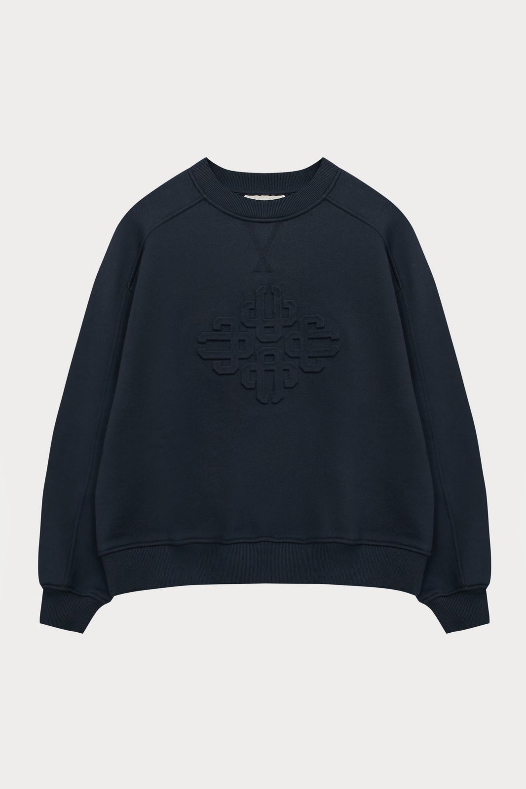 EMBOSSED SWEATSHIRT - NAVY