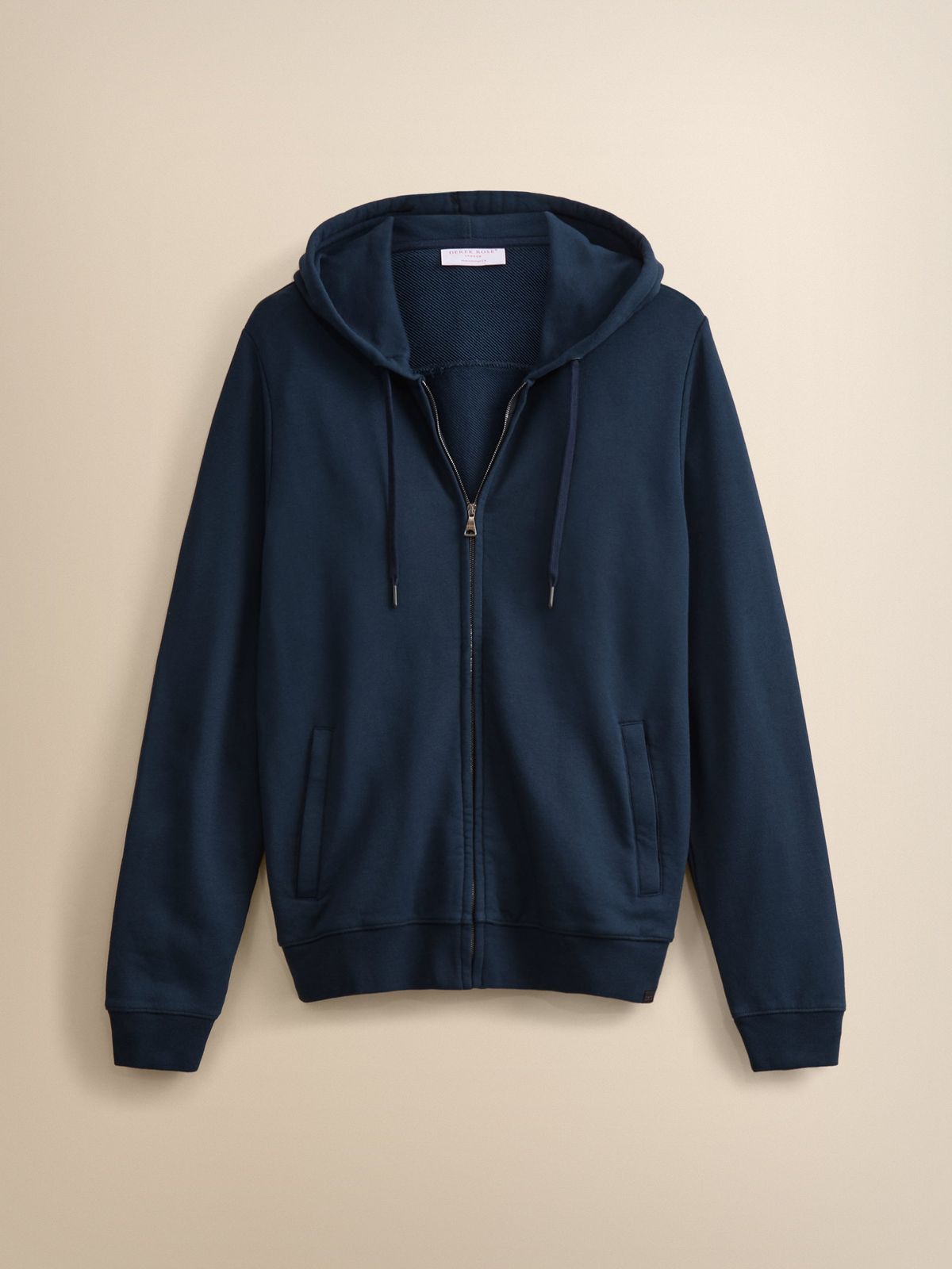 Harley Cotton Modal Zip Up Hoodie Navy Blue