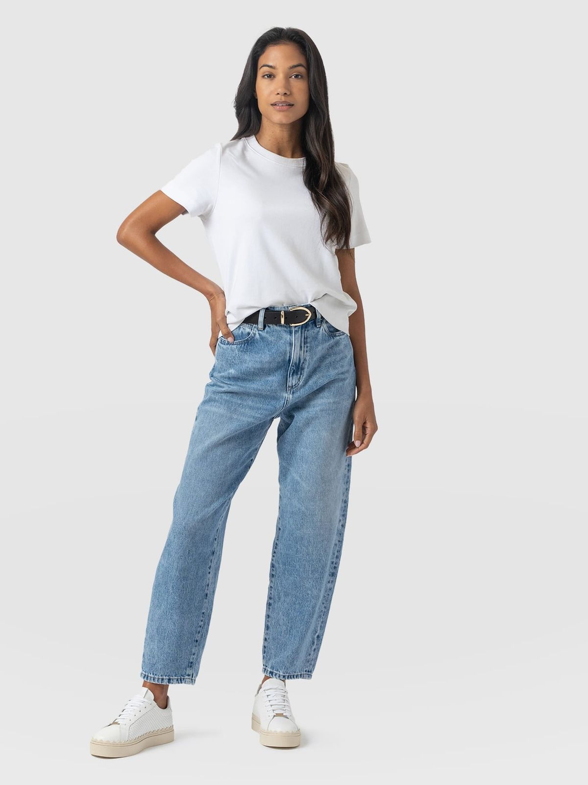 Barrel Leg Jean - Light Blue
