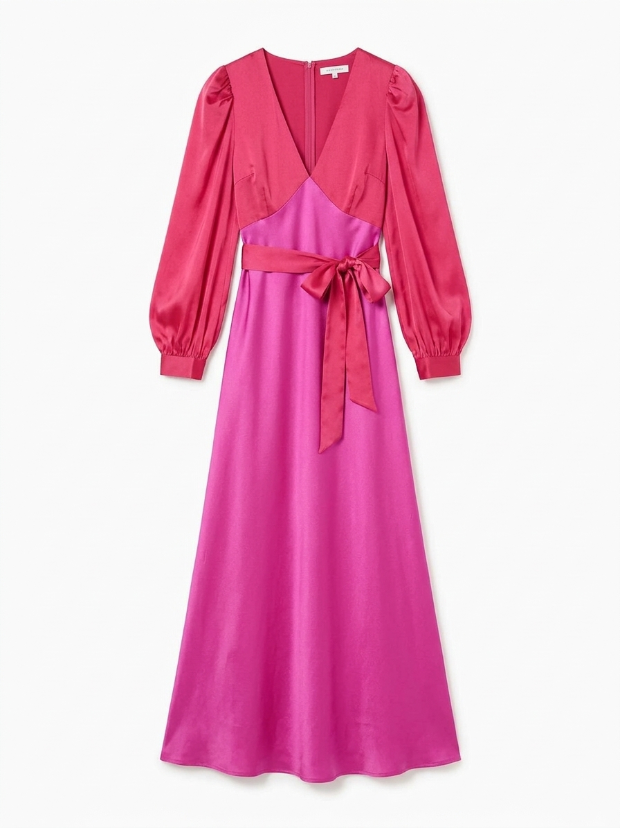 Francoise Dress In Red And Pink