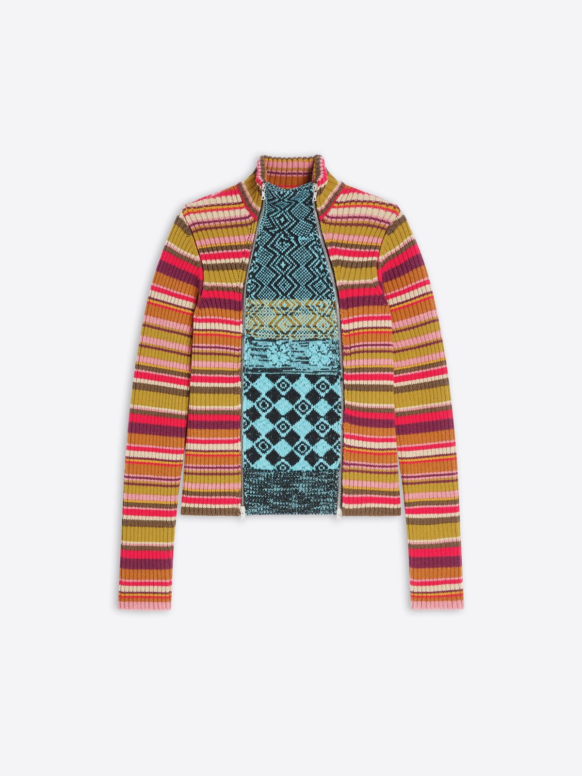 Ribbed wool cardigan