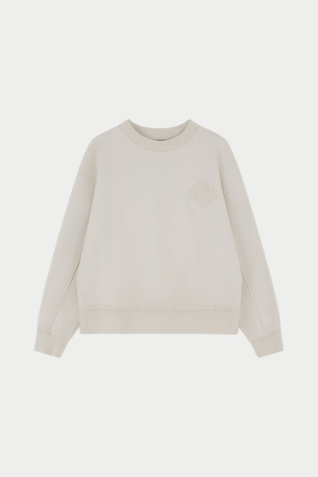 BORG EMBLEM APPLIQUE CREW - BONE