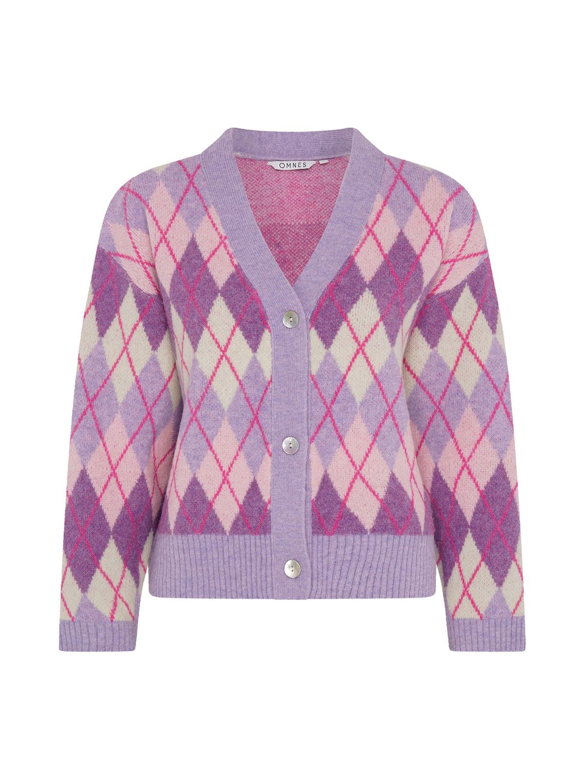 Henni Argyle Cardigan In Purple