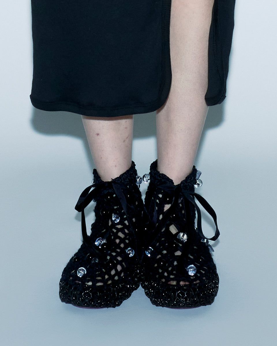 CROCHET BEADED BOOTS