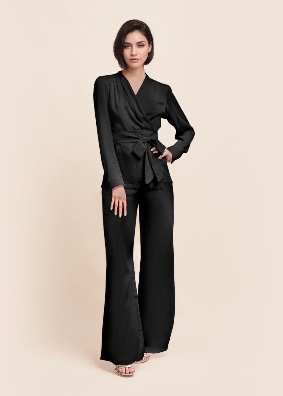 Roxy Eva Ebony Silk Trouser Suit