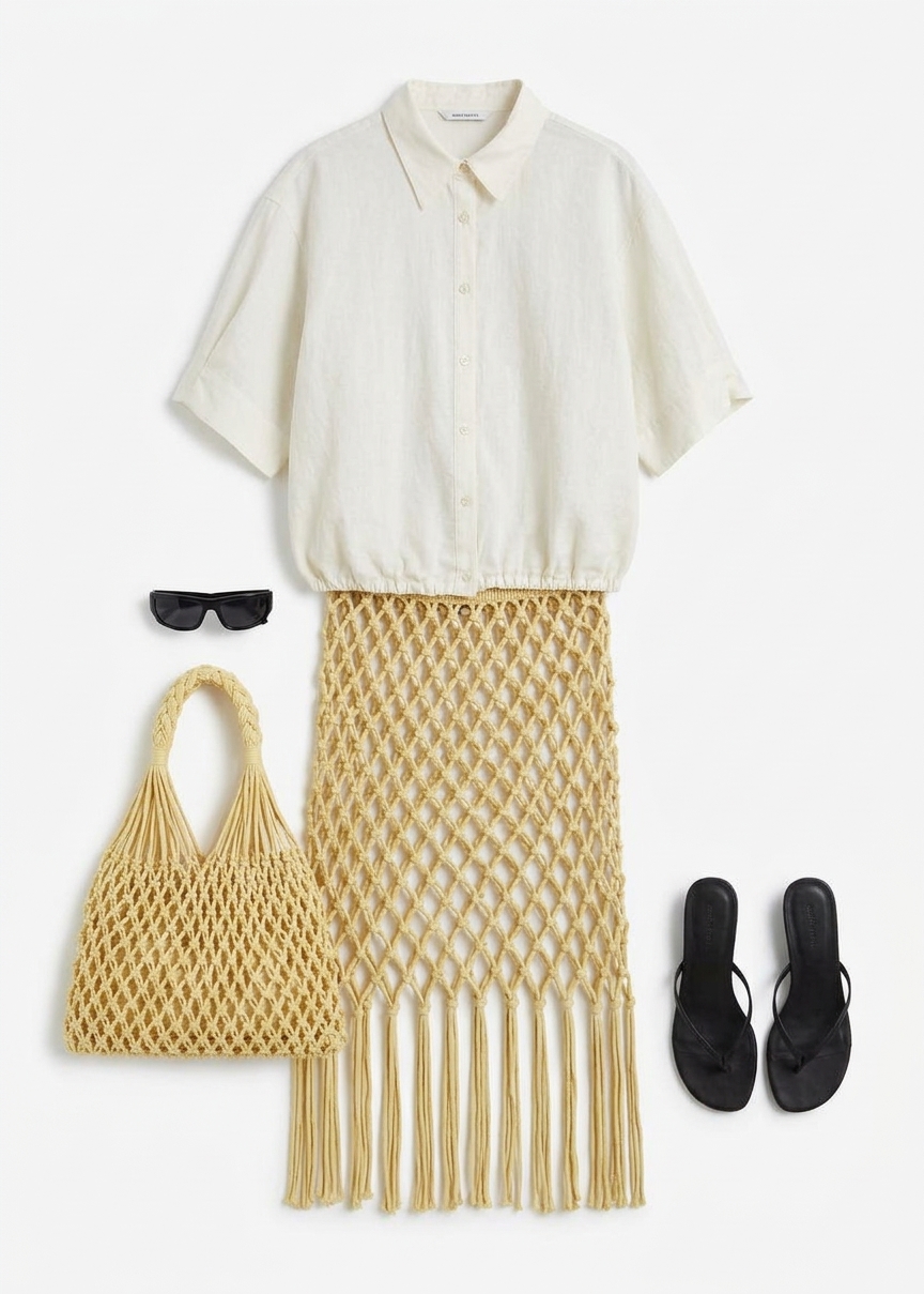 Comporta Drawstring Shirt - Cream